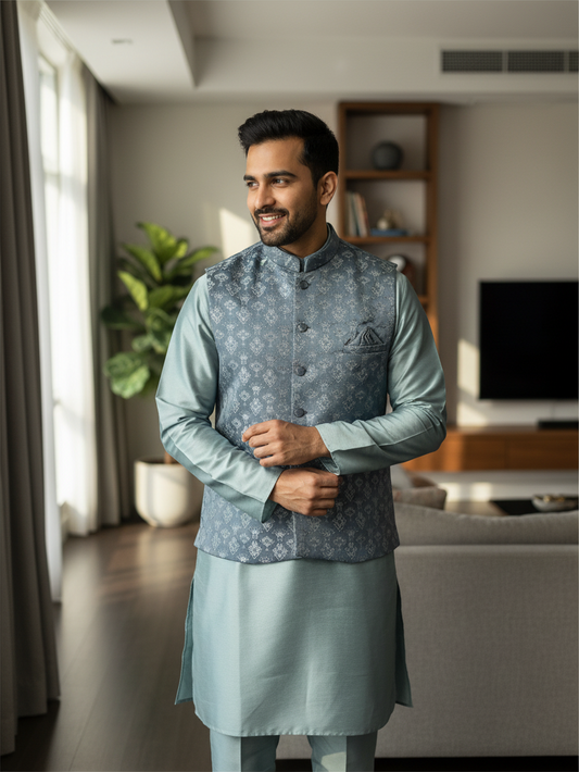 Grey kurta set