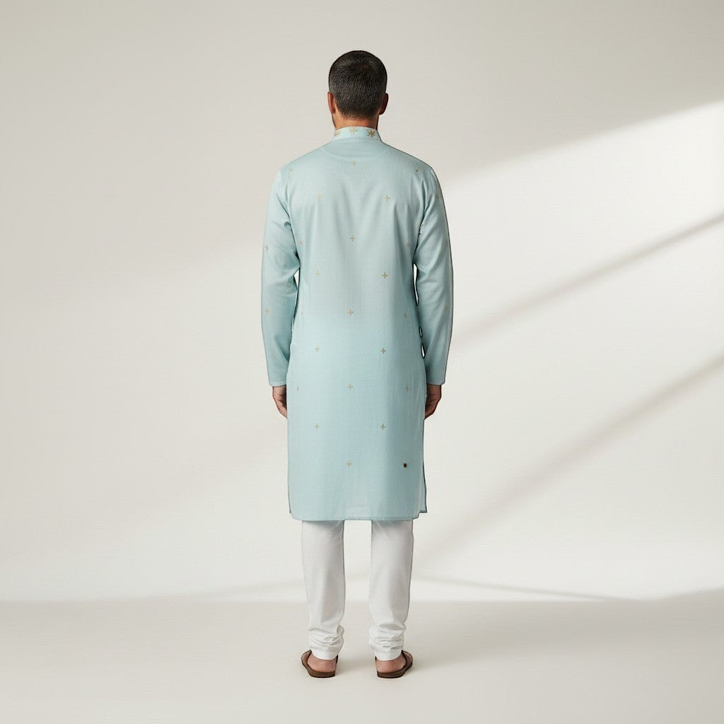 Embroidered Peacock Kurta With Pants