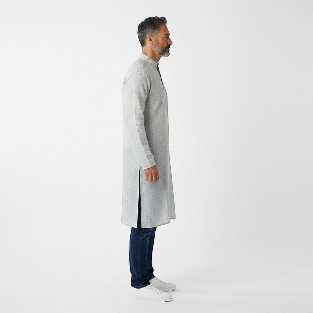 Men's Kurta Shirt With Subtle Pattern