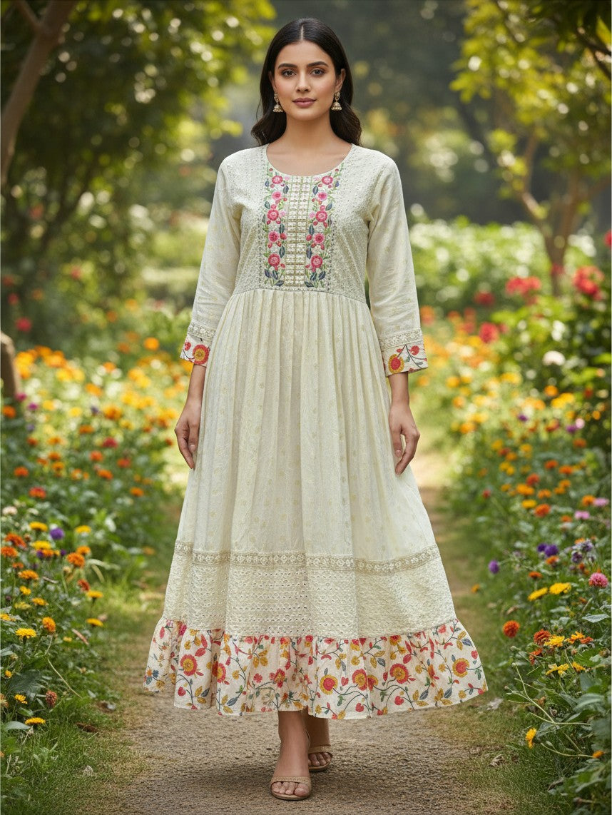 Cotton long kurti