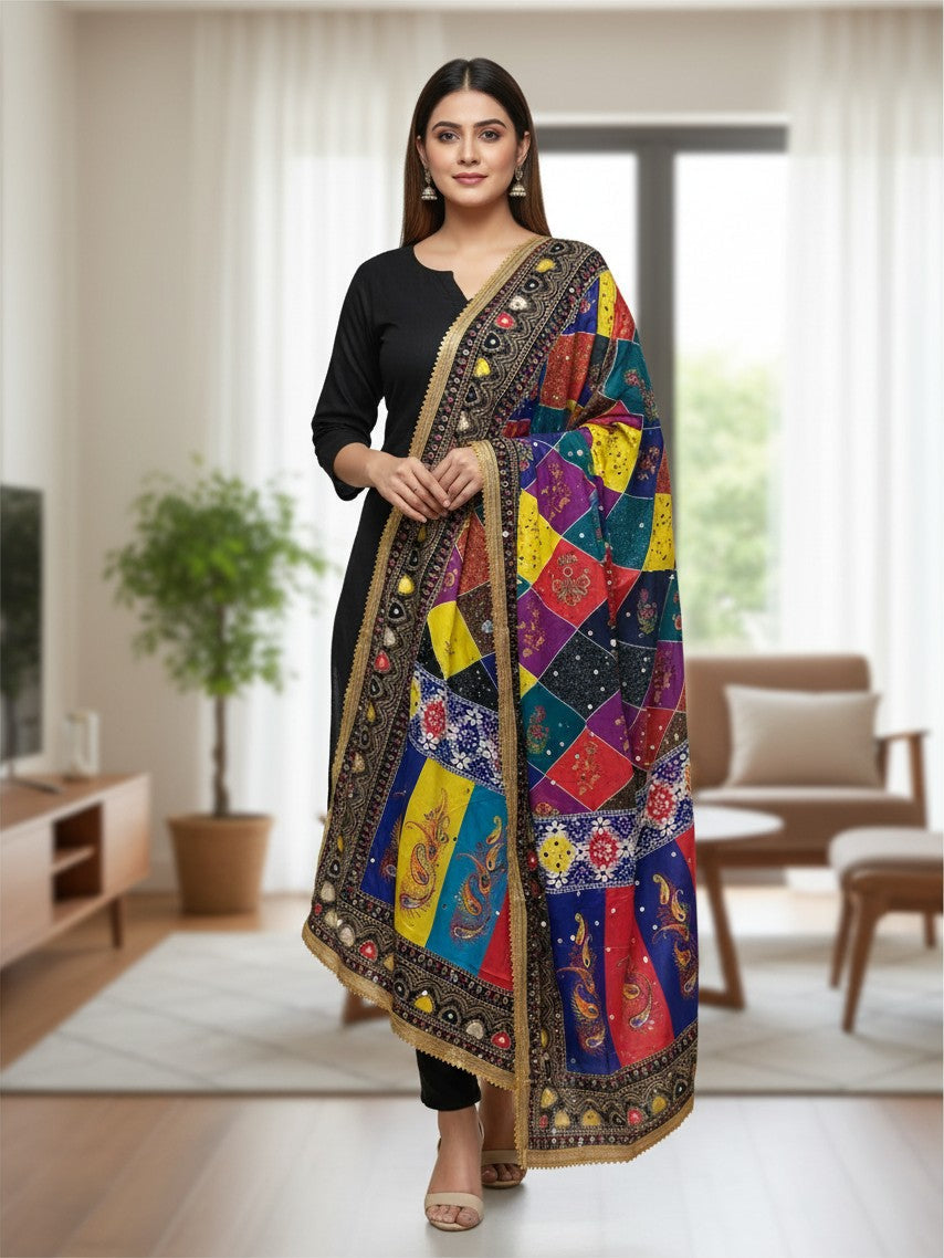 Multi colored dupatta