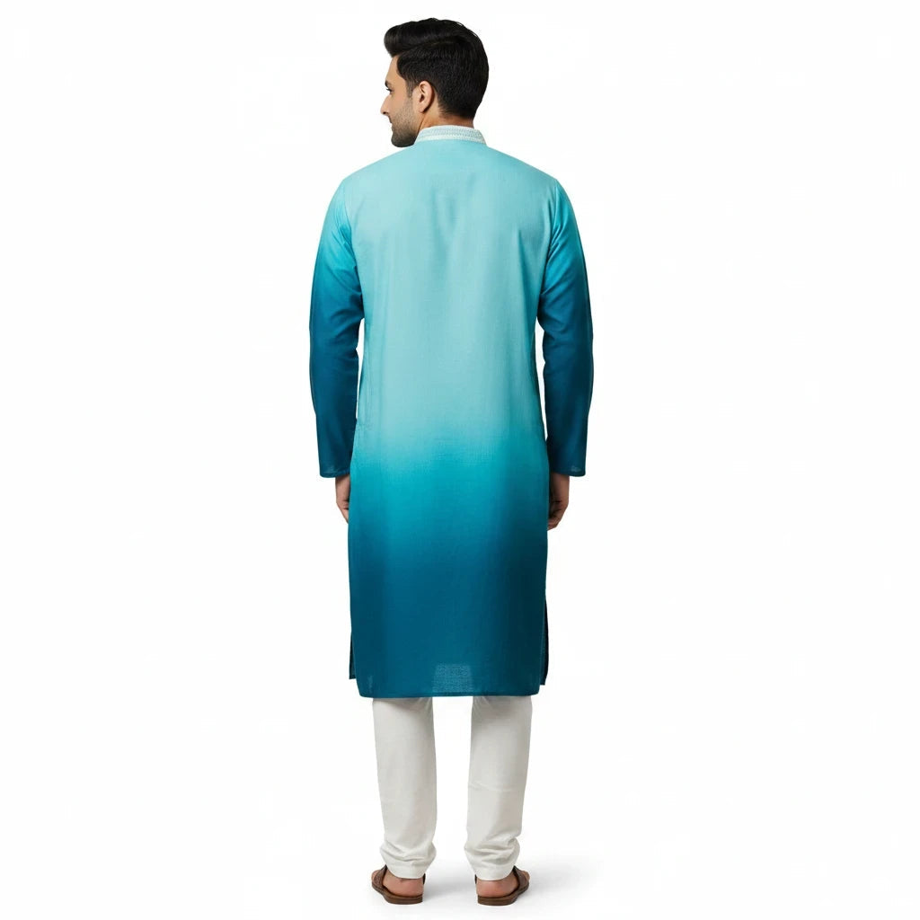 Embroidered kurta set for men