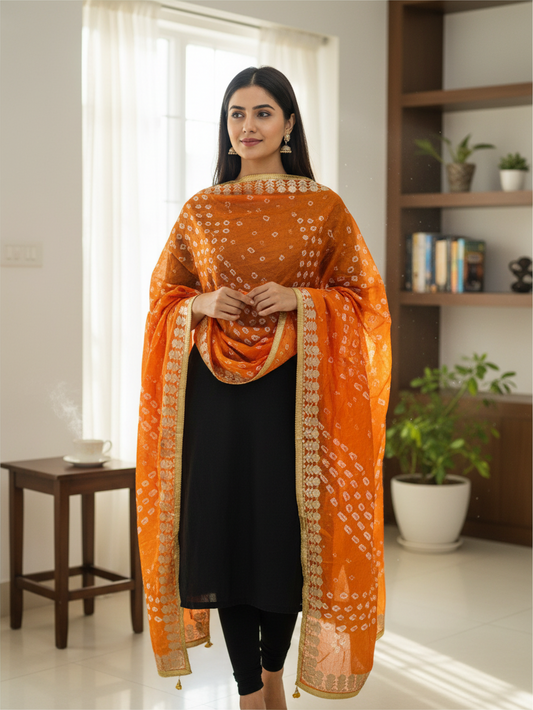 Gita Patti Bandhani dupatta