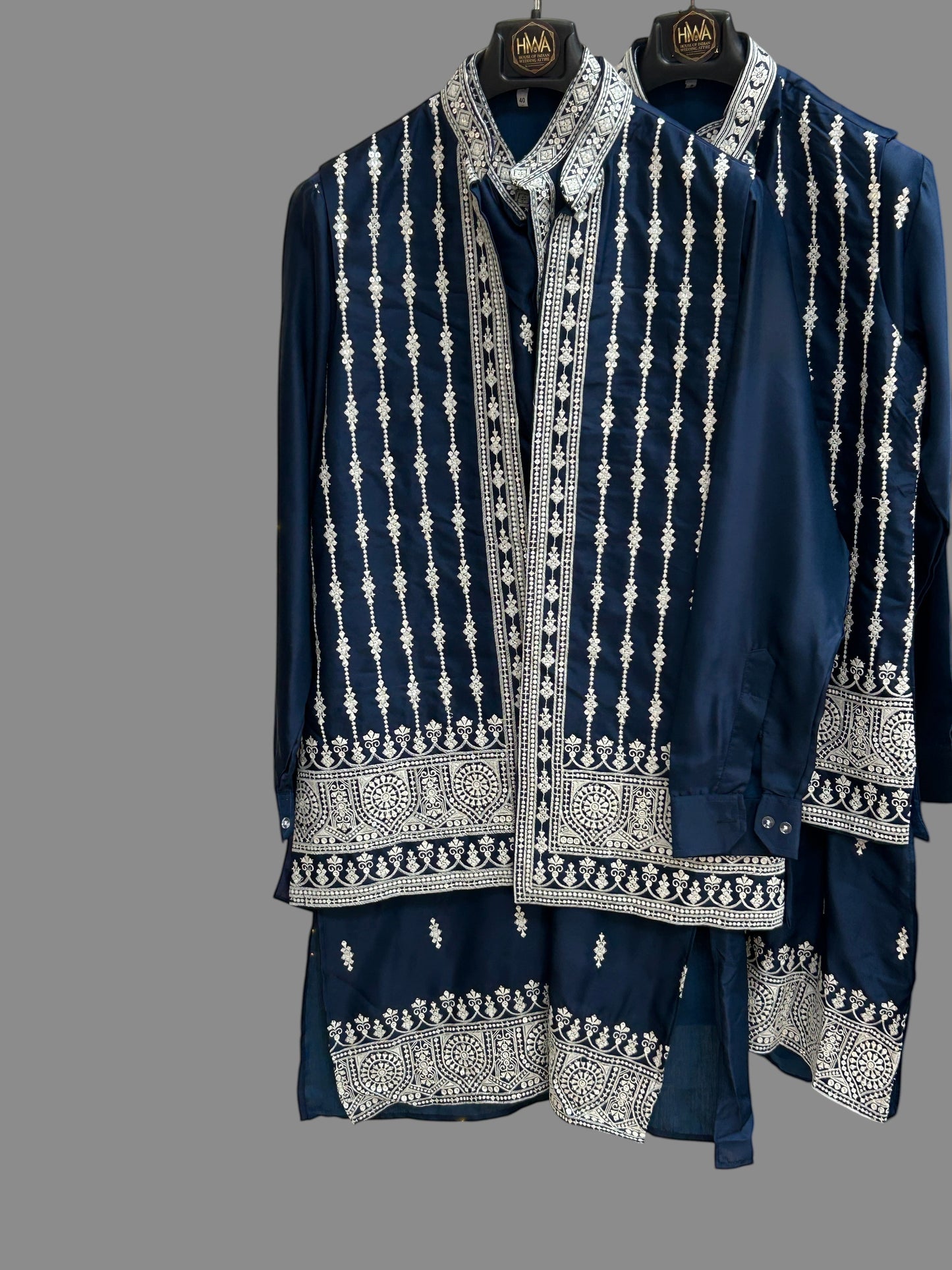 Traditional Embroidered Kurti Set for Men