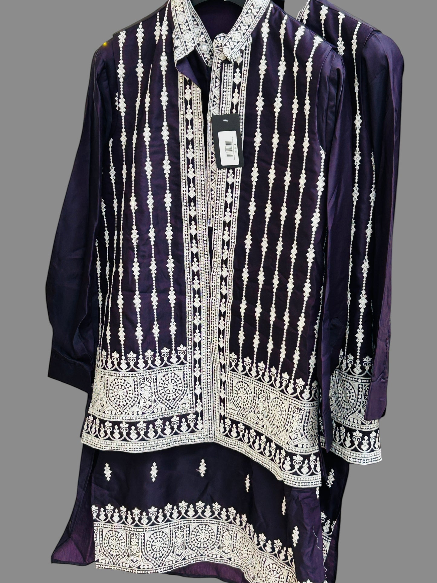 Traditional Embroidered Kurti Set for Men