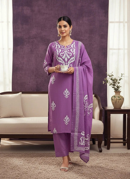Kurti Connection USA Traditional Ethnic Three Piece Suit Set