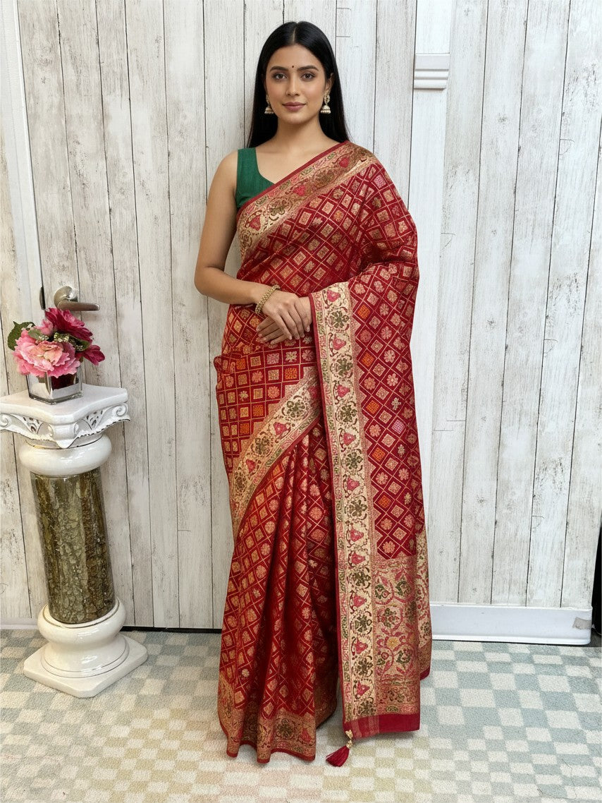 Bandhani patola saree