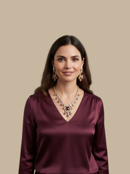 Traditional Ethnic Necklace and Earring Jewelry Set