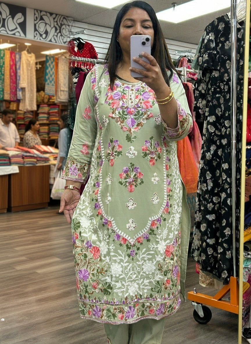 Traditional Embroidered Kurti Set