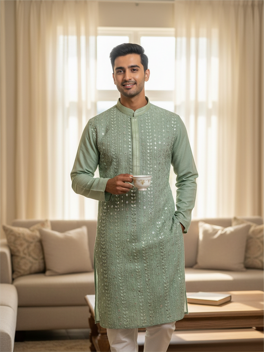Mirror work Kurta pajama set
