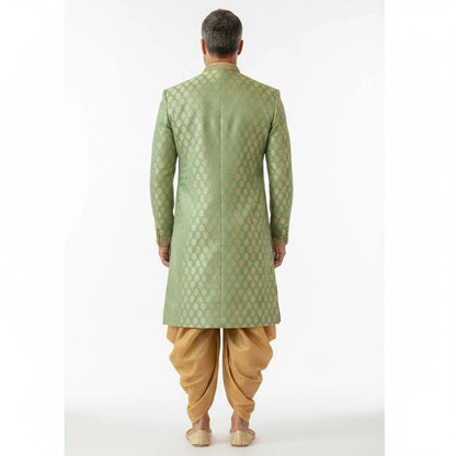 Sherwani with golden dhoti pant