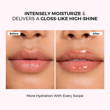 Praush Beauty Pout Cushion Luxe Lip Oil - Bubble Clear