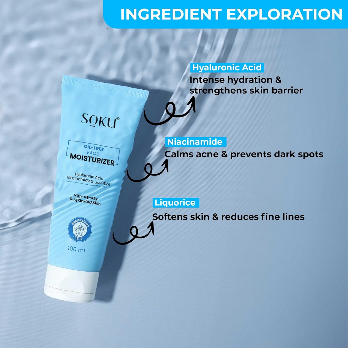 SOKU Oil Free Face Moisturizer Cream