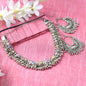 Mominos Fashion Johar Kamal Oxidised Silver-Plated Meena Work Choker Set