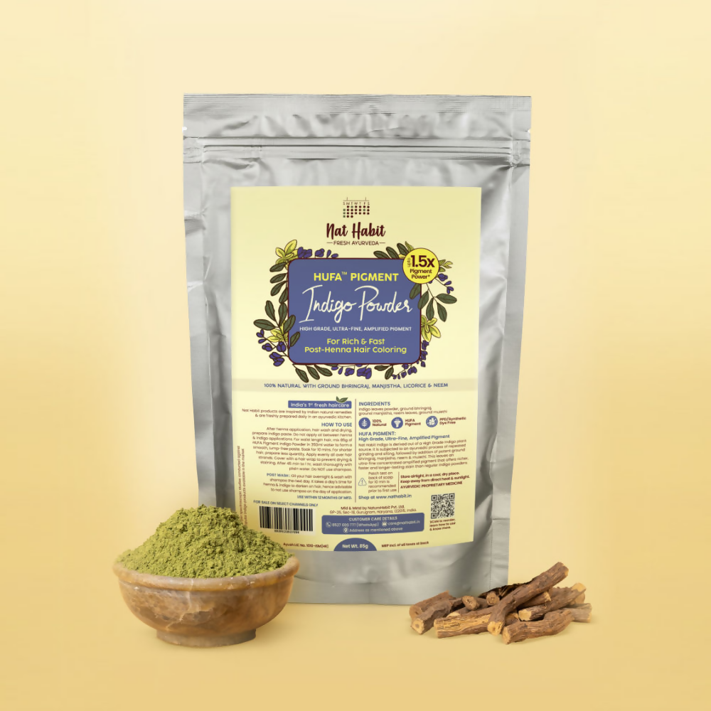 Nat Habit Hufa Pigment Indigo Powder Natural Hair Color