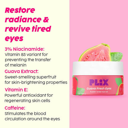 PLIX The Plant Fix Under-Eye Gel and SPF 50+ Guava Glow Sunscreen Combo