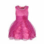 Asmaani Baby Girl's Pink Color Satin Knee Length Frock (AS-DRESS-22139)
