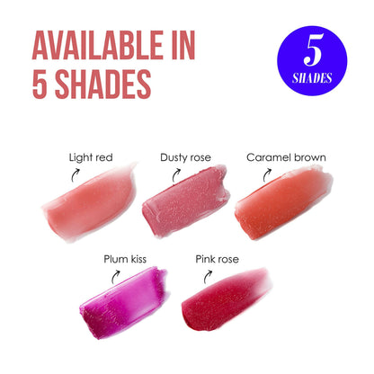 Blue Heaven Jelly & Butter Lip Balm - Dusty Rose, infused with Shea Butter & Vitamin E, Fades Pigmentation
