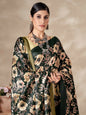 Aayaa Designer Winter Collection Printed Saree With Shawl - Multi Color