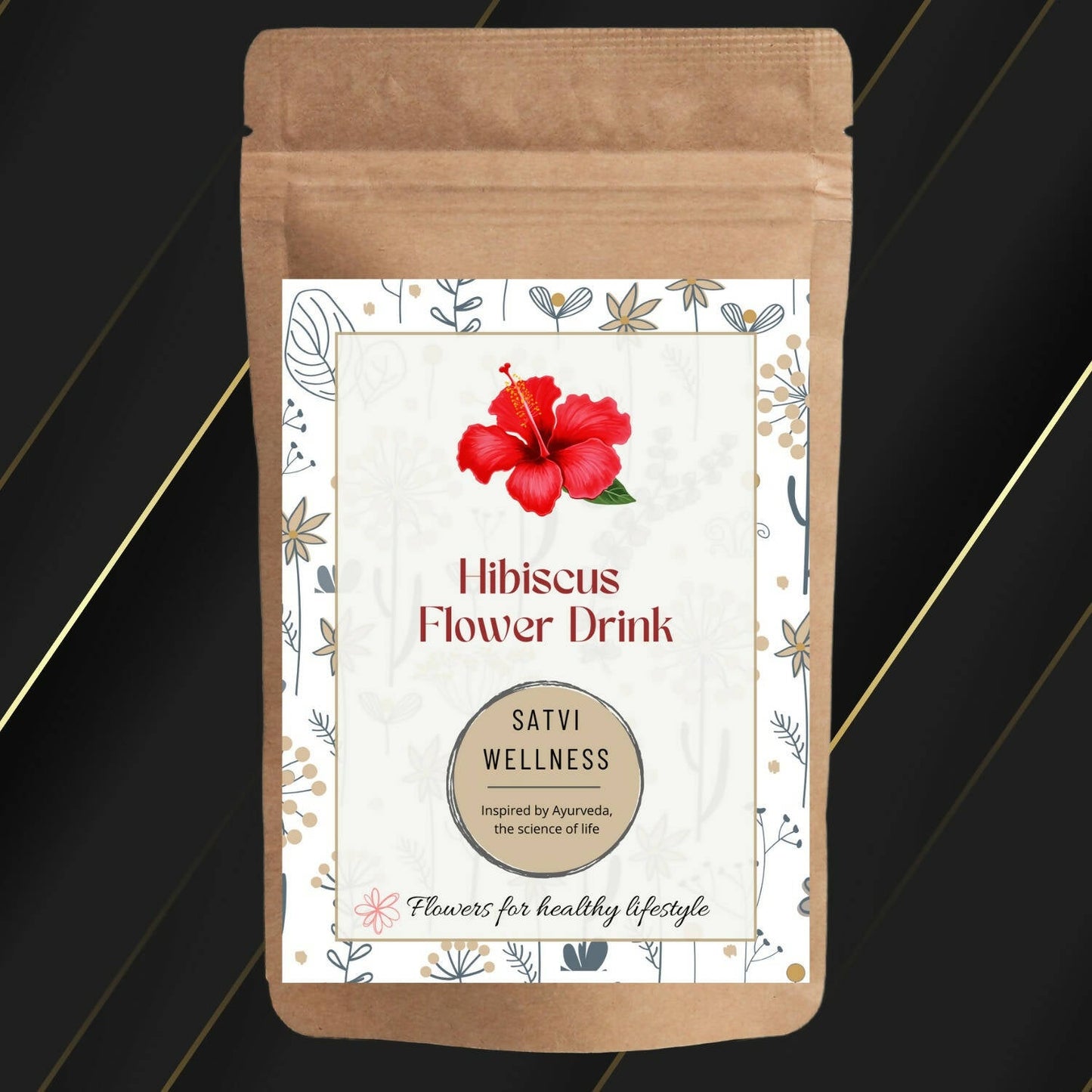 Satvi Wellness Hibiscus Flower Drink | Hibiscus Flower Tea | Hibiscus Tea | Herbal Tea