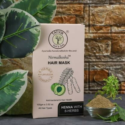 Tatvik Ayurveda Nirmalkesha Hair Mask (Henna With 8 Herbs)