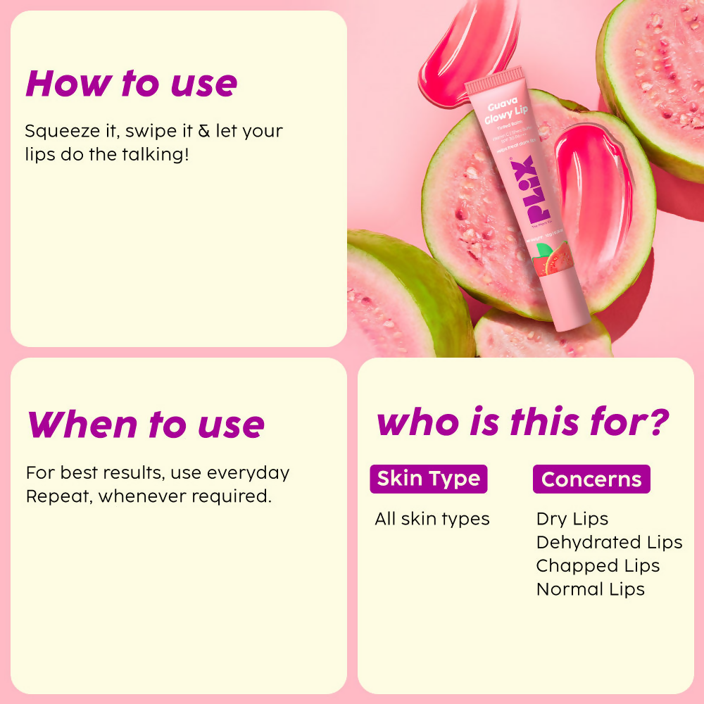 PLIX The Plant Fix Guava Glowy Lip Tinted Balm