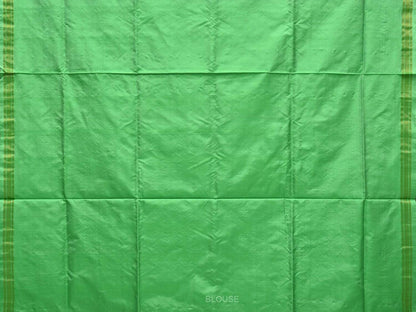Light Green Uppada Silk Handloom Saree with Karpur Pallu Design - Global Threads