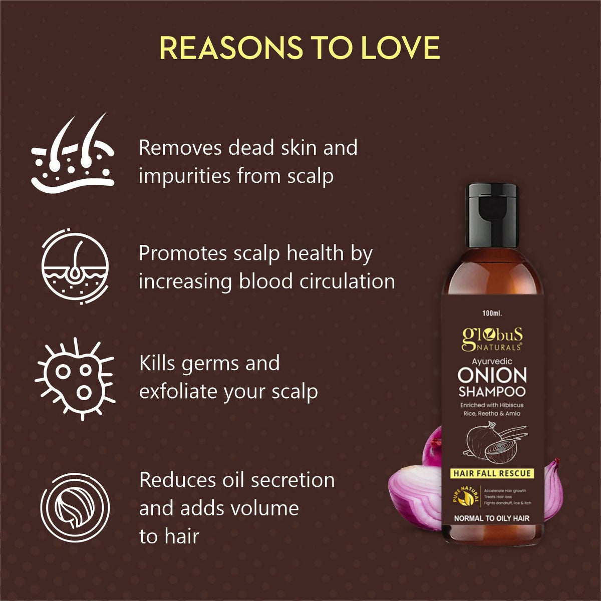 Globus Naturals Onion Shampoo