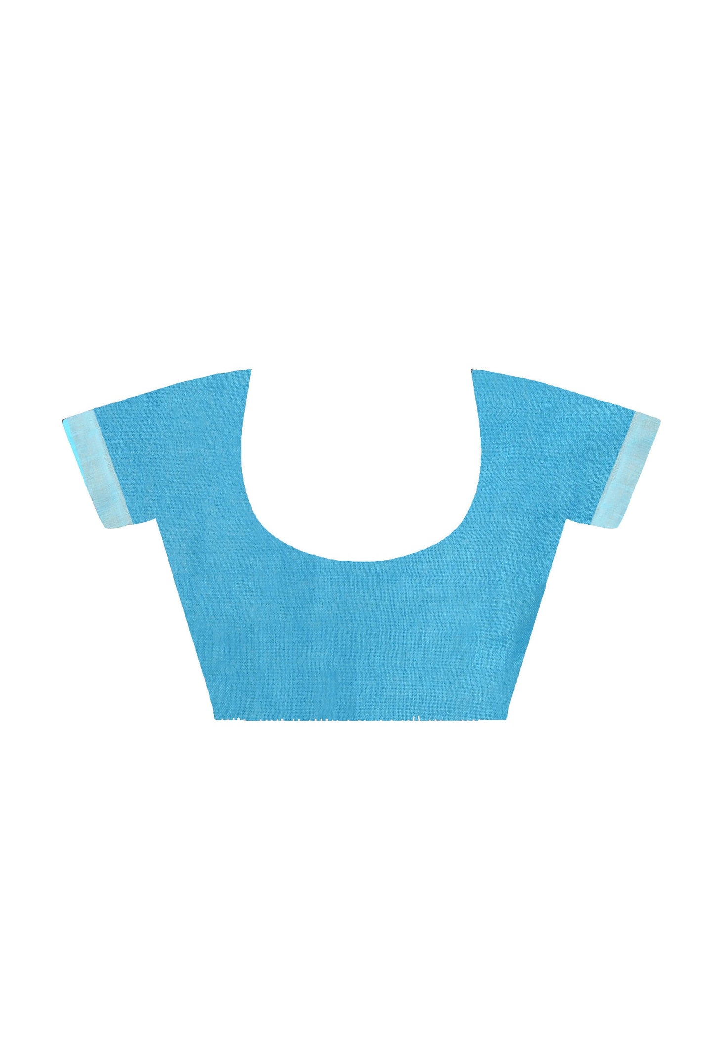 Mominos Fashion Moeza Sky Blue Bhagalpuri Handloom Silk Linen Saree with unstitched Blouse piece