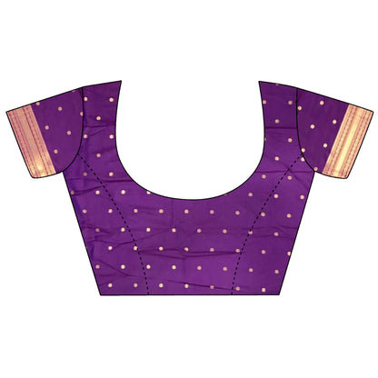 Joban Fashion Purple Banarasi Soft Silk Woven Saree