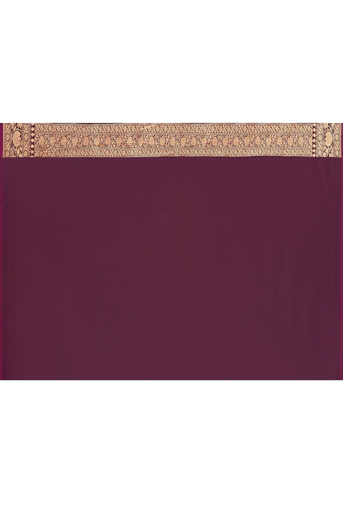Joban Fashion Wine Banarasi Soft Pure Handloom Banarasi Silk Saree