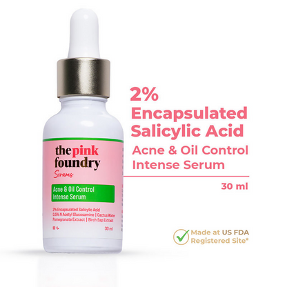 The Pink Foundry Acne & Oil Control Intense Face Serum with 2% Salicylic Acid
