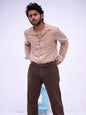 Diva Globe Men Checkard Lapel Collar Shirt