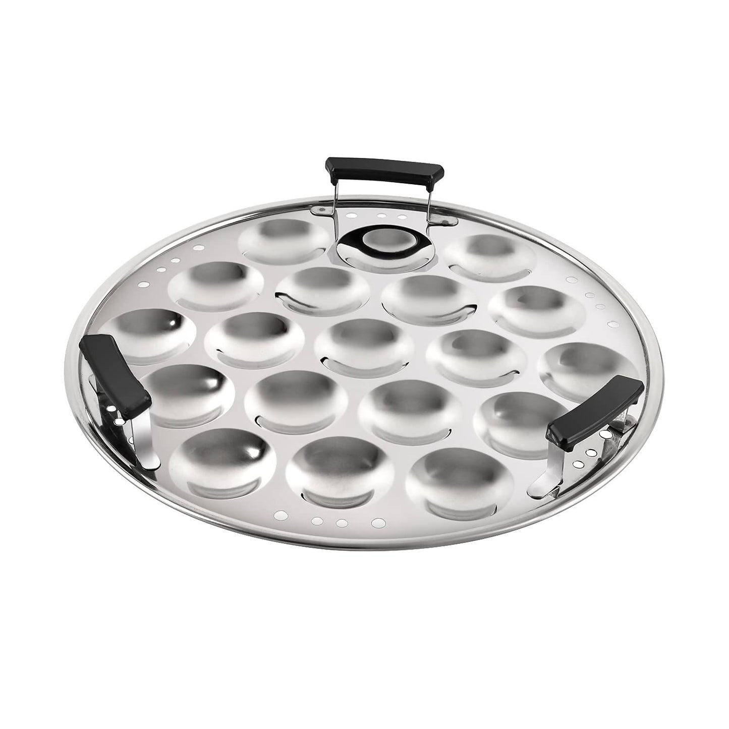 Cello Stainless Steel Induction Base Idli Cooker (Idly Maker) And Multi Kadhai Set of 6