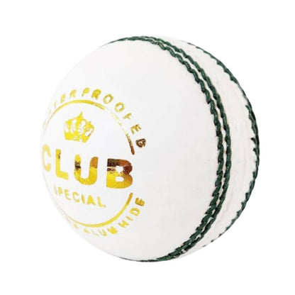 Prokick Club Four Piece Leather Cricket Ball - White