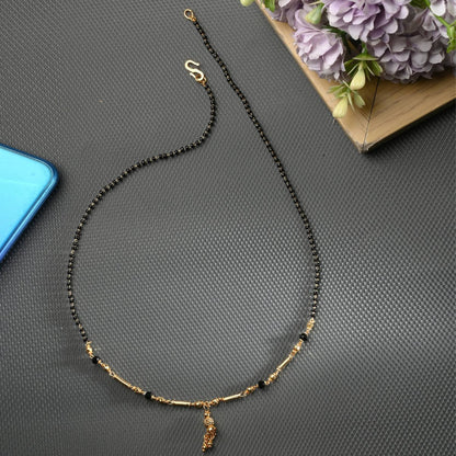 AanyaCentric Gold-Polished Mangalsutra & Ring Set