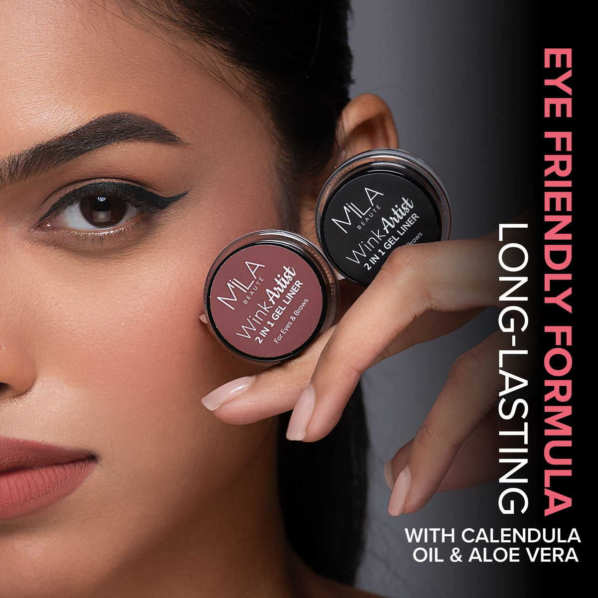 Mila Beaute Wink Artist 36Hr Smudge Proof & Waterproof Gel Eyeliner - Brown