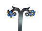 Terracotta Ear Studs-Blue