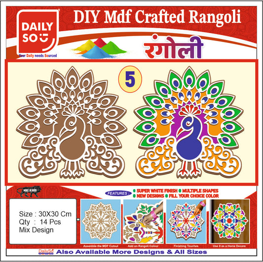 Stickerbazaar MDF Crafted Rangoli