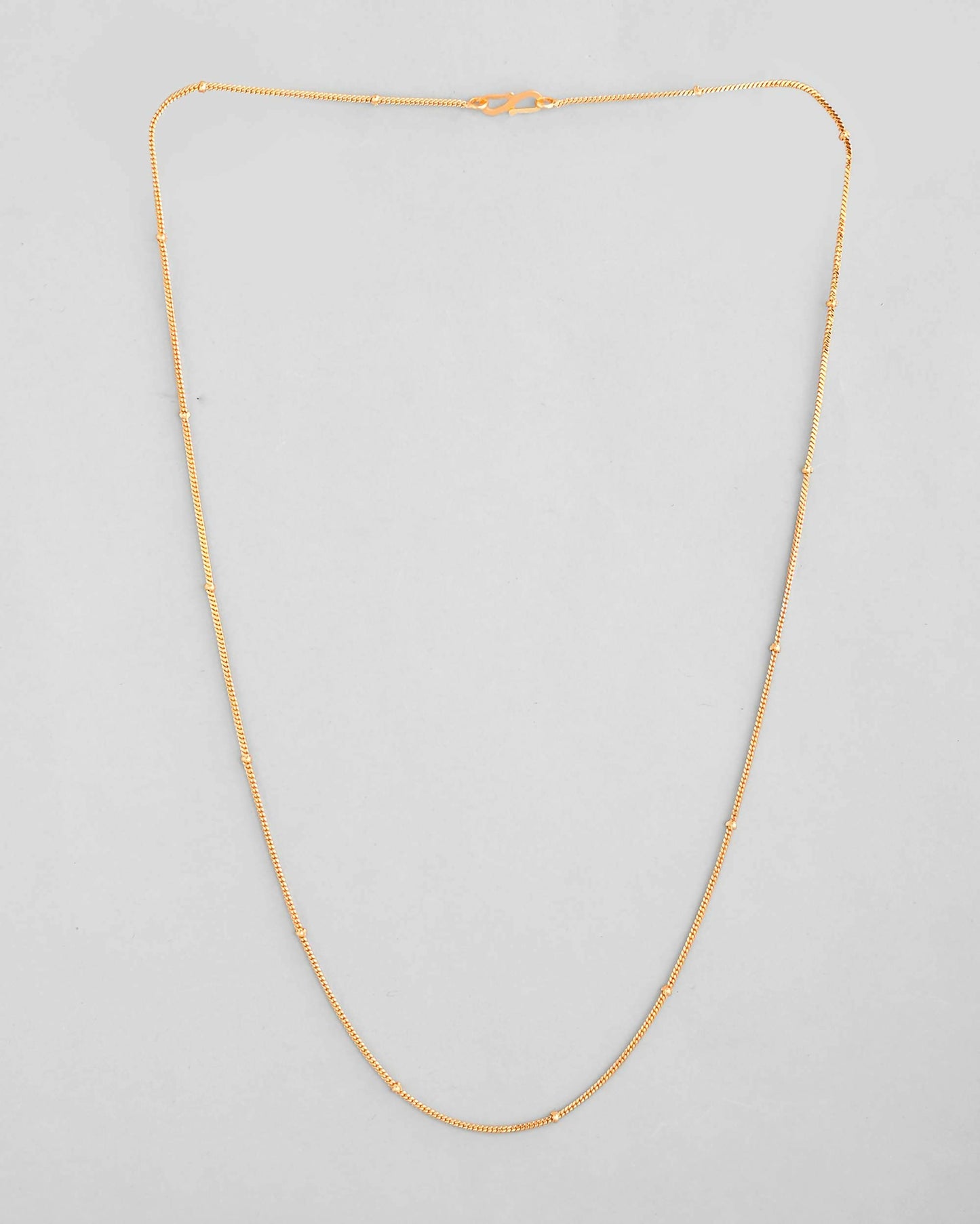 VOJ Gold-Polished Small Gold Beads Chain For Women