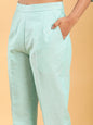 BohoJazz Mint Green Longline Shirt with Formal Pants Co-ord Set