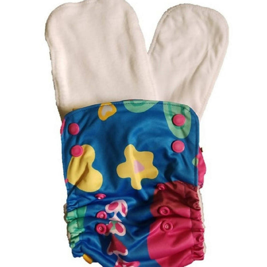 Kindermum Nano Aio Cloth Diaper With 2 Organic Cloth Inserts- Random Jungle For Kids