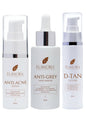 Flawora Set of Anti-Grey Hair Serum, Anti Acne Serum and D-Tan Lotion