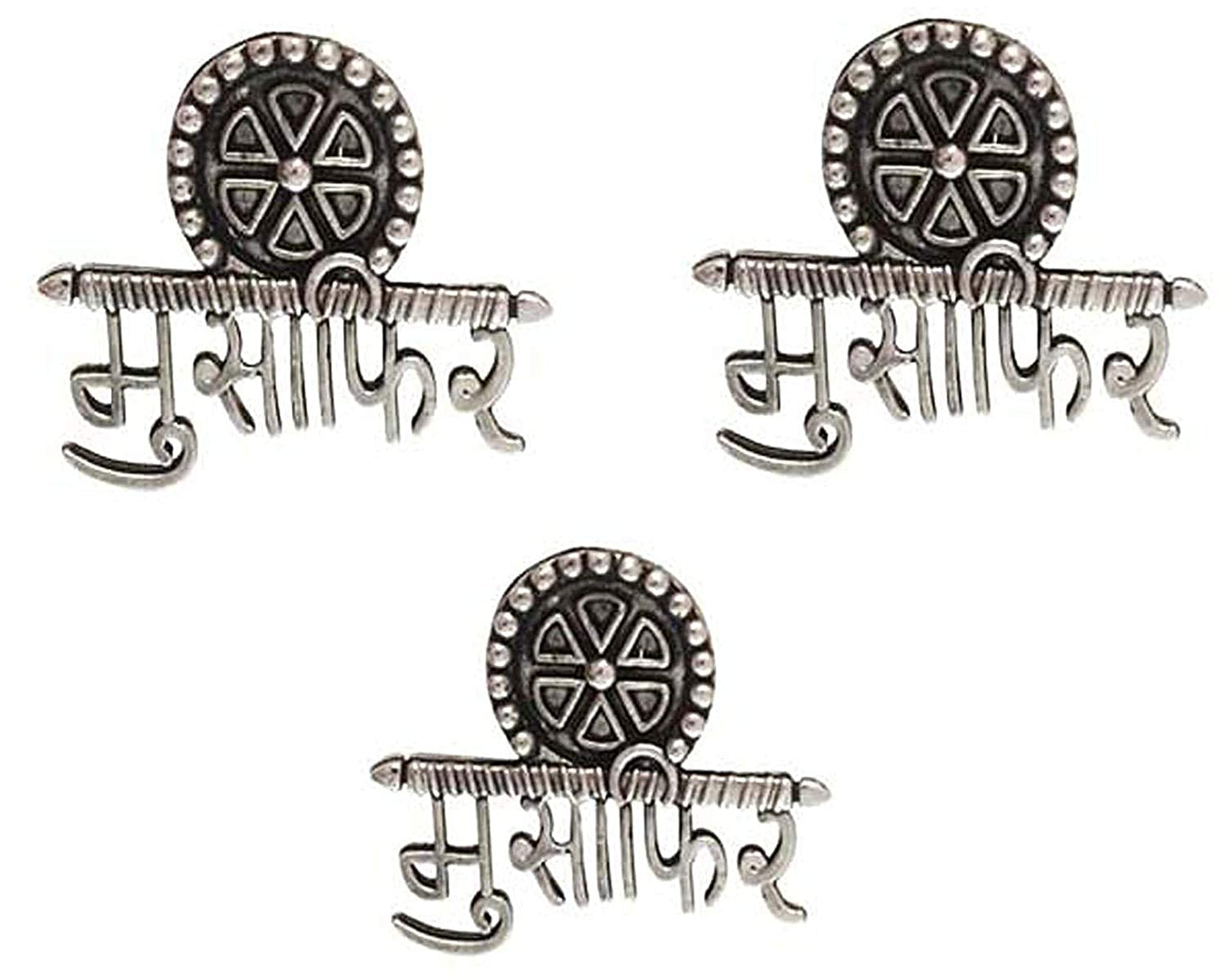 Silver-Plated Alloy Silver Oxidised Ring And Earring Combo - The Pari