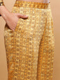 BohoJazz Mustard Vegetable Dye Flowy Modal Kurta with Pants