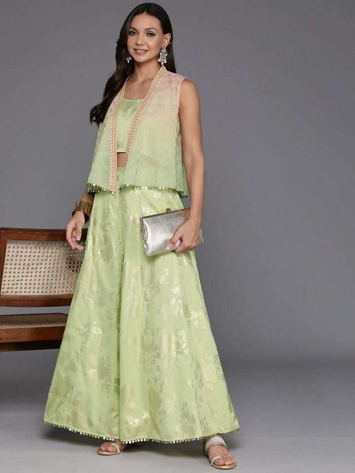 Ahalyaa Women's Traditional Wear Co-ods - Green