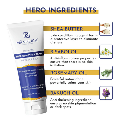 Mannlich Intimate Private Hair Removal Cream For Men