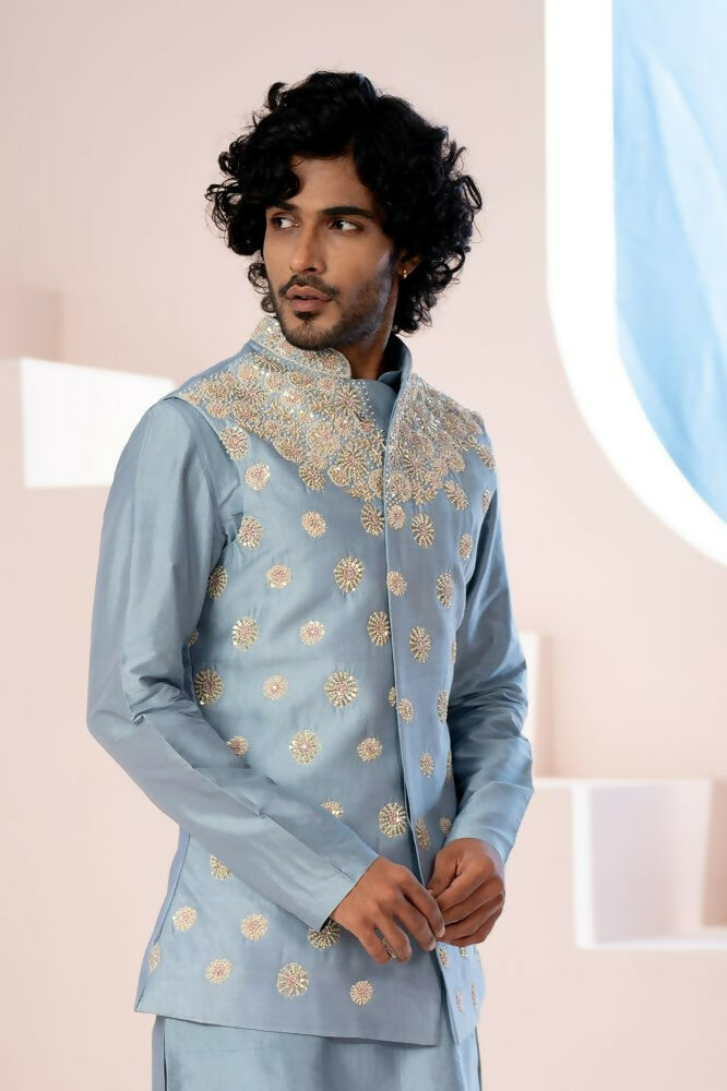 Open Nehru Jacket by Hilo Design