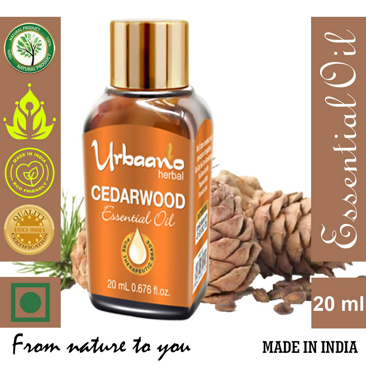 Urbaano Herbal Cedarwood Essential Oil
