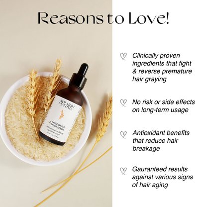 Nourish Mantra Anti-Greying Hair Serum With Rice Water & Arcolys to Stop Premature Hair Greying
